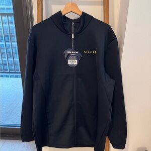 USA Palm Black Zip-Up Hoodie
